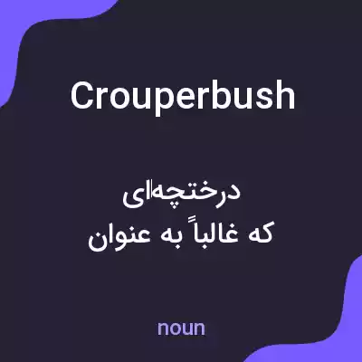 معنی crouperbush به فارسی معنی crouperbush به فارسی