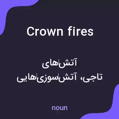 معنی crown fires به فارسی معنی crown fires به فارسی