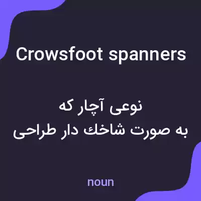 معنی crowsfoot spanners به فارسی معنی crowsfoot spanners به فارسی