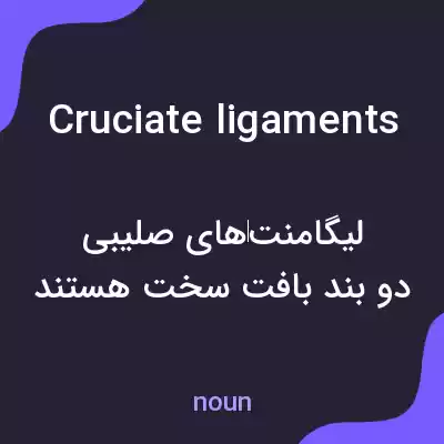 معنی cruciate ligaments به فارسی معنی cruciate ligaments به فارسی