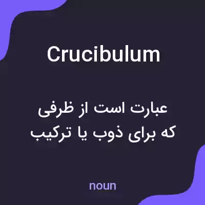 معنی crucibulum به فارسی