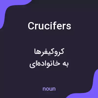 معنی crucifers به فارسی معنی crucifers به فارسی