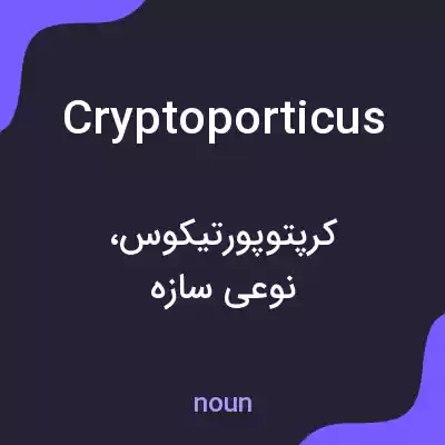 معنی cryptoporticus به فارسی معنی cryptoporticus به فارسی