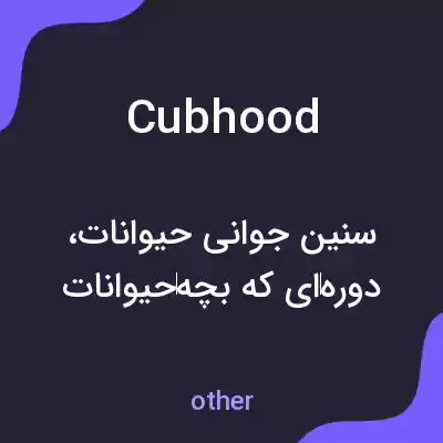 معنی cubhood به فارسی معنی cubhood به فارسی