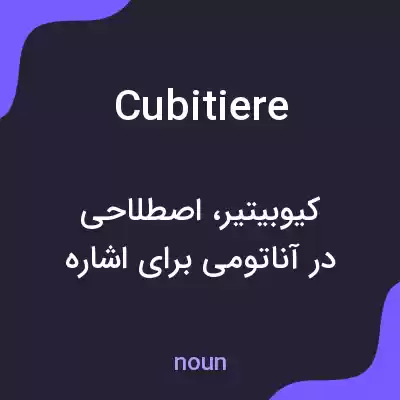 معنی cubitiere به فارسی معنی cubitiere به فارسی
