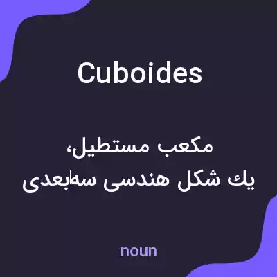 معنی cuboides به فارسی معنی cuboides به فارسی