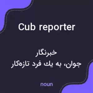 معنی cub reporter به فارسی معنی cub reporter به فارسی