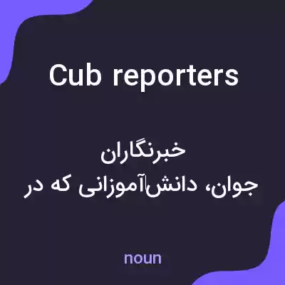 معنی cub reporters به فارسی معنی cub reporters به فارسی