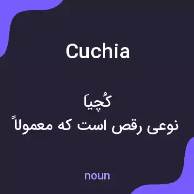 معنی cuchia به فارسی