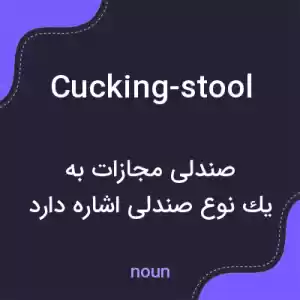 معنی cucking-stool به فارسی معنی cucking-stool به فارسی