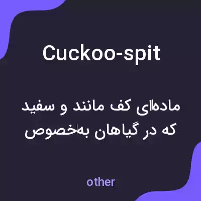 معنی cuckoo-spit به فارسی معنی cuckoo-spit به فارسی