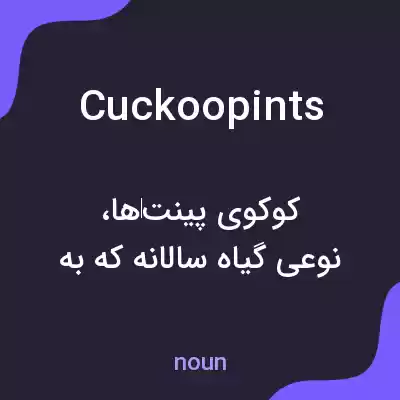 معنی cuckoopints به فارسی معنی cuckoopints به فارسی