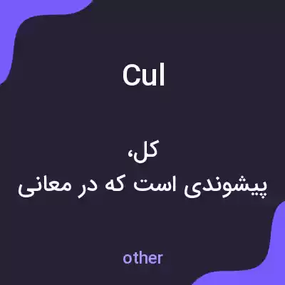 معنی cul به فارسی معنی cul به فارسی