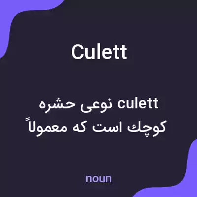 معنی culett به فارسی معنی culett به فارسی