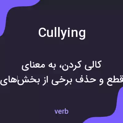 معنی cullying به فارسی معنی cullying به فارسی