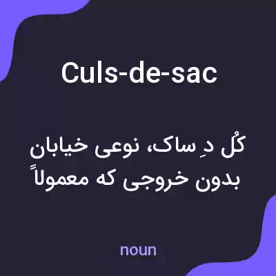 معنی culs-de-sac به فارسی معنی culs-de-sac به فارسی