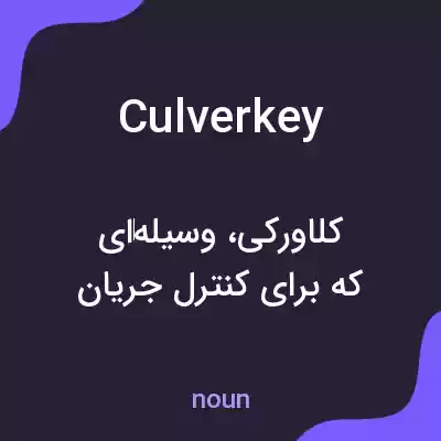 معنی culverkey به فارسی معنی culverkey به فارسی