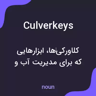معنی culverkeys به فارسی معنی culverkeys به فارسی