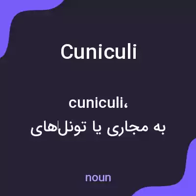 معنی cuniculi به فارسی معنی cuniculi به فارسی
