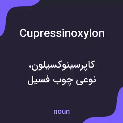 معنی cupressinoxylon به فارسی معنی cupressinoxylon به فارسی