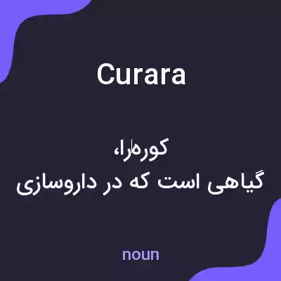 معنی curara به فارسی معنی curara به فارسی