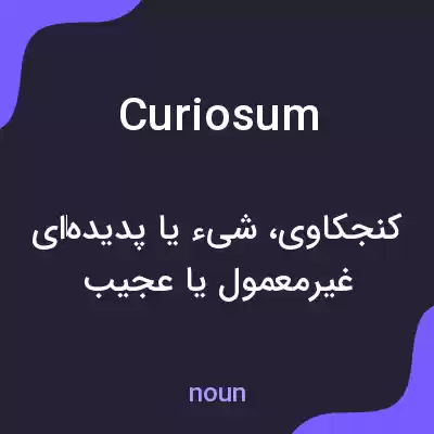 معنی curiosum به فارسی معنی curiosum به فارسی