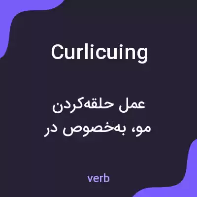 معنی curlicuing به فارسی