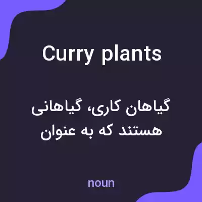 معنی curry plants به فارسی