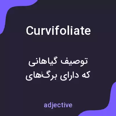 معنی curvifoliate به فارسی معنی curvifoliate به فارسی