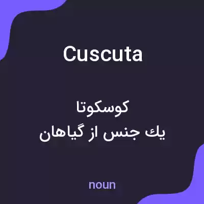 معنی cuscuta به فارسی معنی cuscuta به فارسی