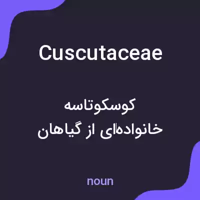 معنی cuscutaceae به فارسی معنی cuscutaceae به فارسی