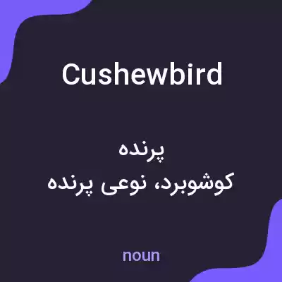 معنی cushewbird به فارسی معنی cushewbird به فارسی