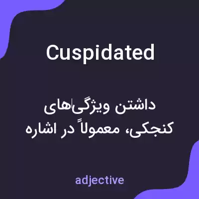 معنی cuspidated به فارسی معنی cuspidated به فارسی