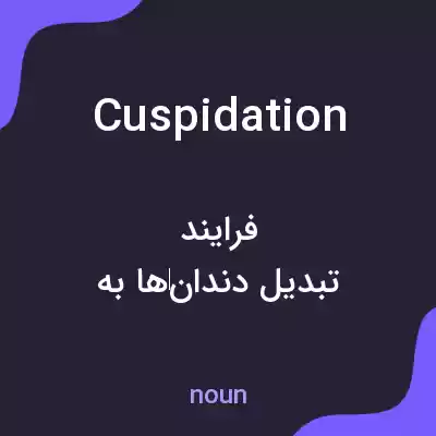 معنی cuspidation به فارسی معنی cuspidation به فارسی