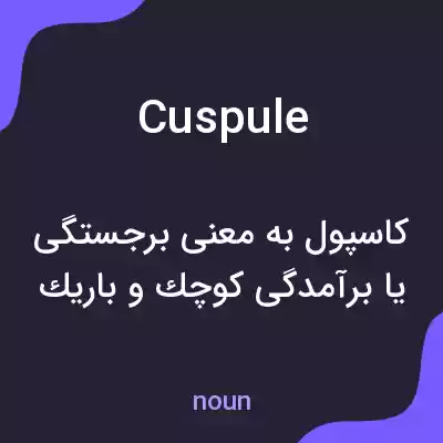 معنی cuspule به فارسی معنی cuspule به فارسی