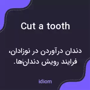 معنی cut a tooth به فارسی معنی cut a tooth به فارسی