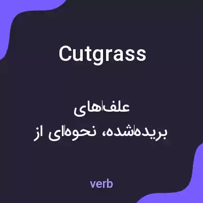 معنی cutgrass به فارسی معنی cutgrass به فارسی