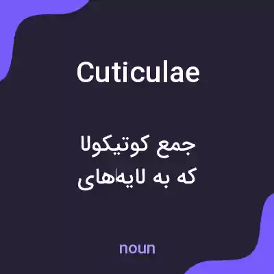 معنی cuticulae به فارسی معنی cuticulae به فارسی
