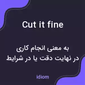 معنی cut it fine به فارسی معنی cut it fine به فارسی