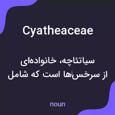 معنی cyatheaceae به فارسی معنی cyatheaceae به فارسی