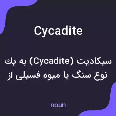 معنی cycadite به فارسی معنی cycadite به فارسی