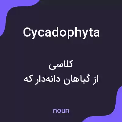 معنی cycadophyta به فارسی
