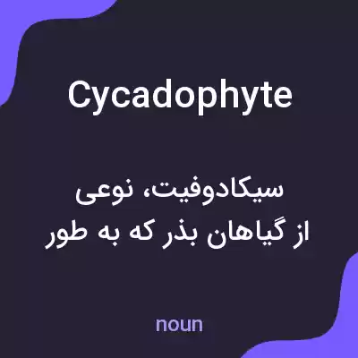 معنی cycadophyte به فارسی معنی cycadophyte به فارسی