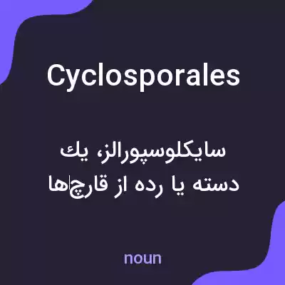 معنی cyclosporales به فارسی معنی cyclosporales به فارسی