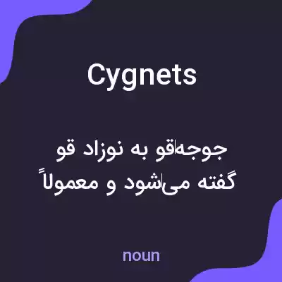 معنی cygnets به فارسی