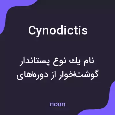 معنی cynodictis به فارسی معنی cynodictis به فارسی