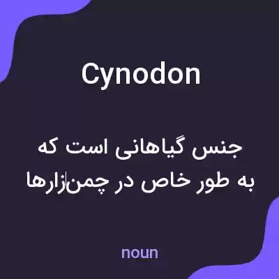 معنی cynodon به فارسی معنی cynodon به فارسی