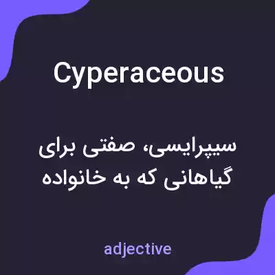 معنی cyperaceous به فارسی معنی cyperaceous به فارسی