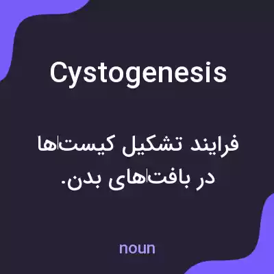 معنی cystogenesis به فارسی معنی cystogenesis به فارسی