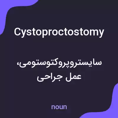 معنی cystoproctostomy به فارسی معنی cystoproctostomy به فارسی